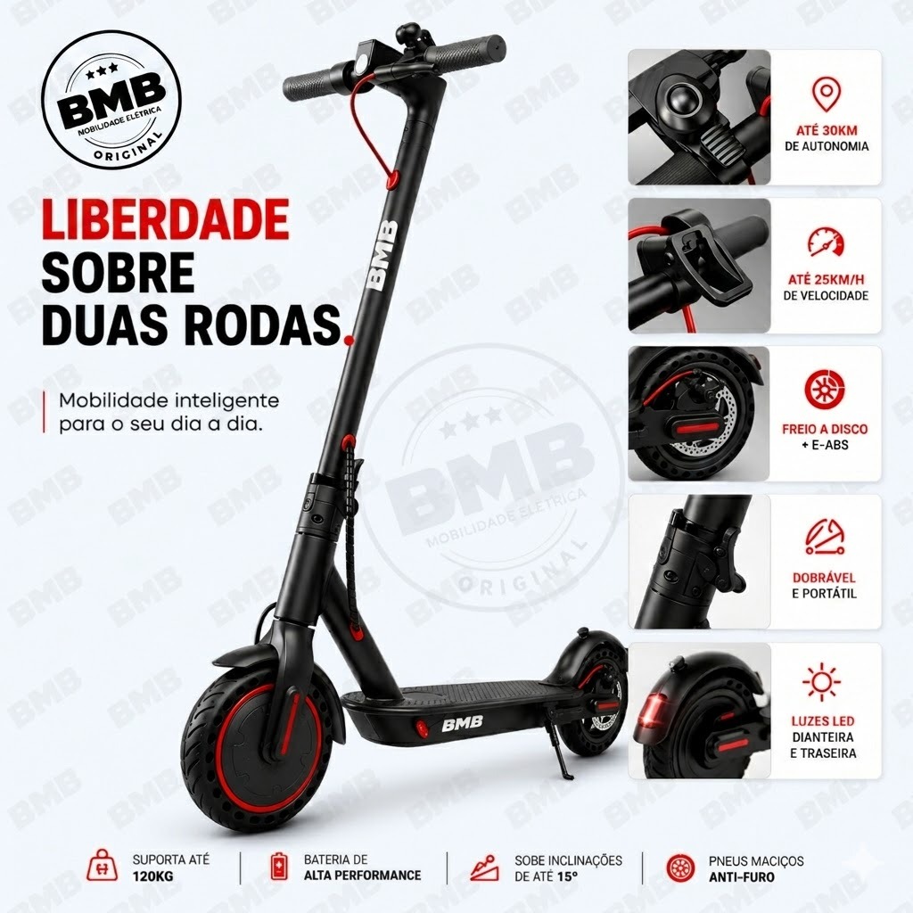 Patinete Elétrico com App GPS Bateria Recarregável Dobrável Super Autonomia para adultos até 150kg