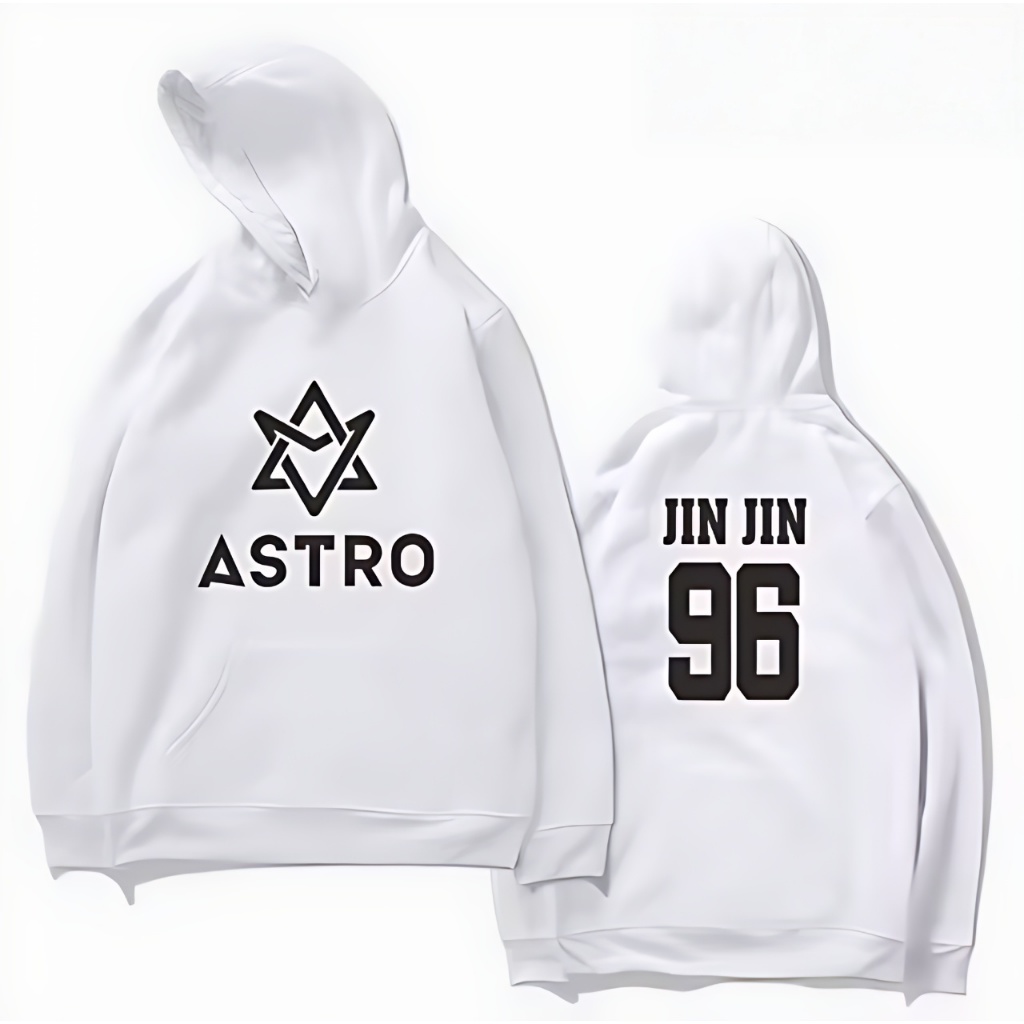 Moletom Canguru Astro Kpop JIN JIN 96 Confortável Blusa Inverno Frio Agasalho 100% Algodão Unissex Adulto/infantil