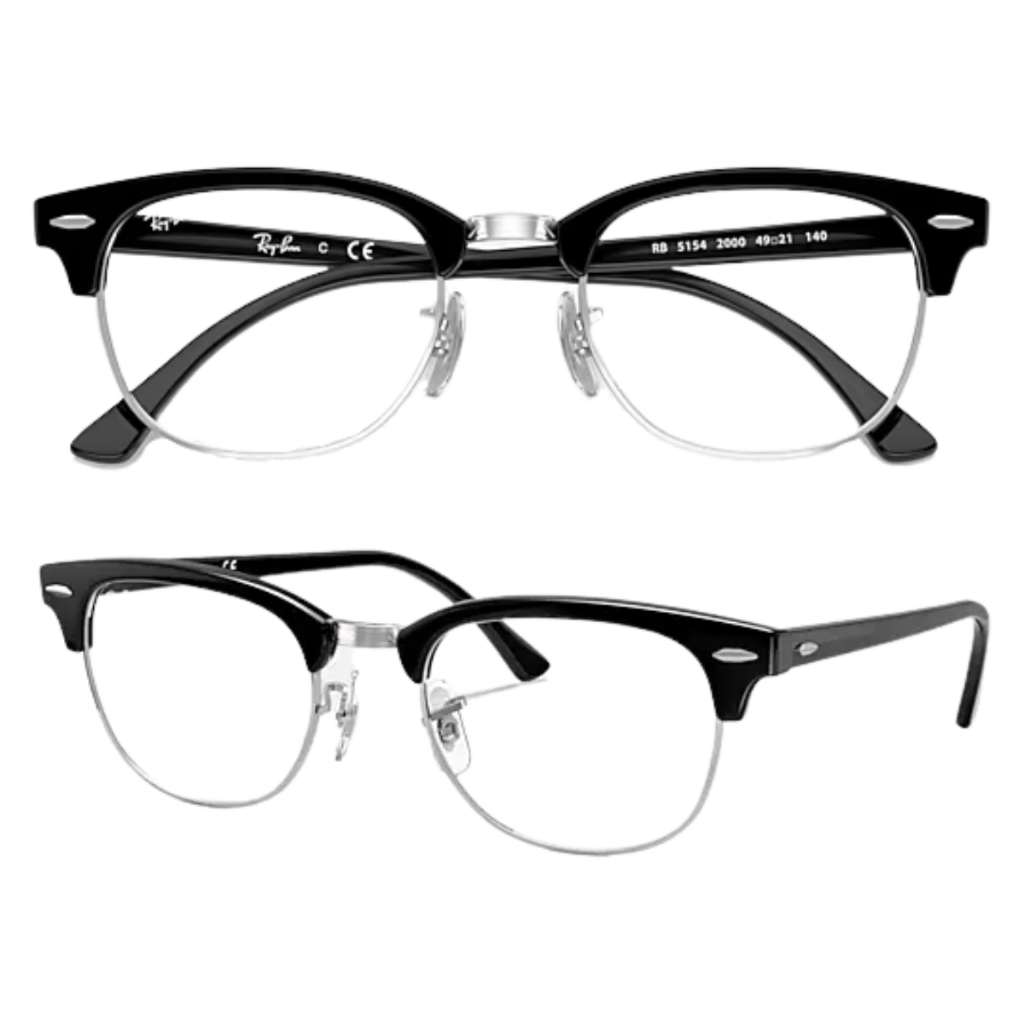 Armação Para Óculos De Grau Ray Ban Clubmaster RX5154 Tamanho 51
