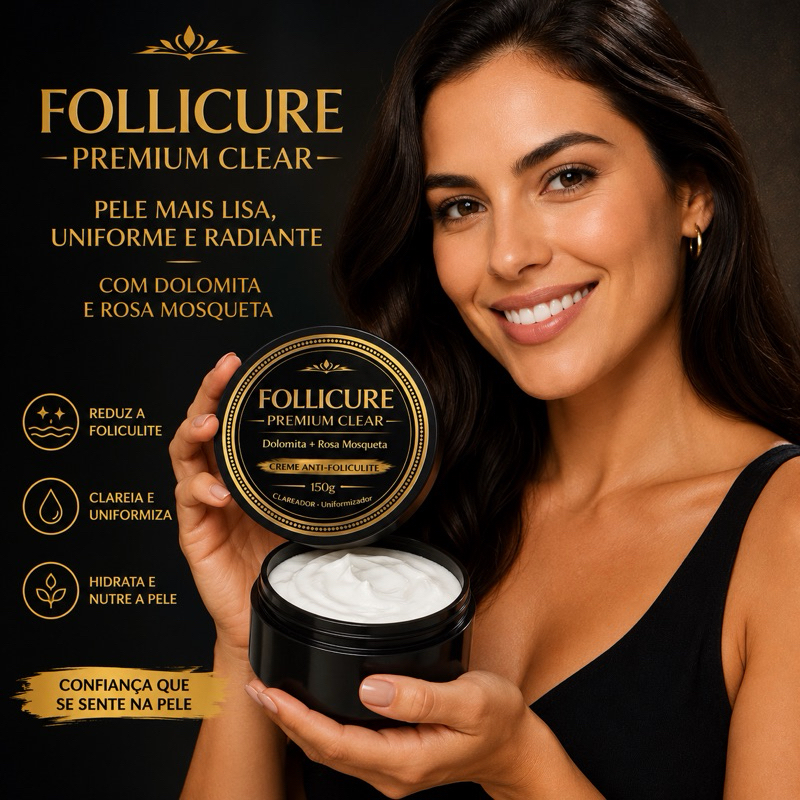 Detalhes do Follicure Premium Clear Creme Anti-Foliculite 150g Pelos Encravados,Clareia a pele para gluteos virilha axilas