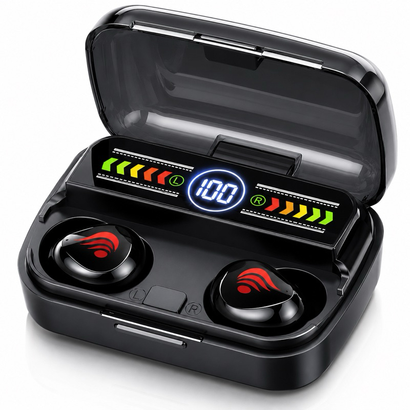 Fone Bluetooth M27 TWS 5.3 Sem Fio Display LED Gamer Touch Microfone HD Android iPhone Kapbom