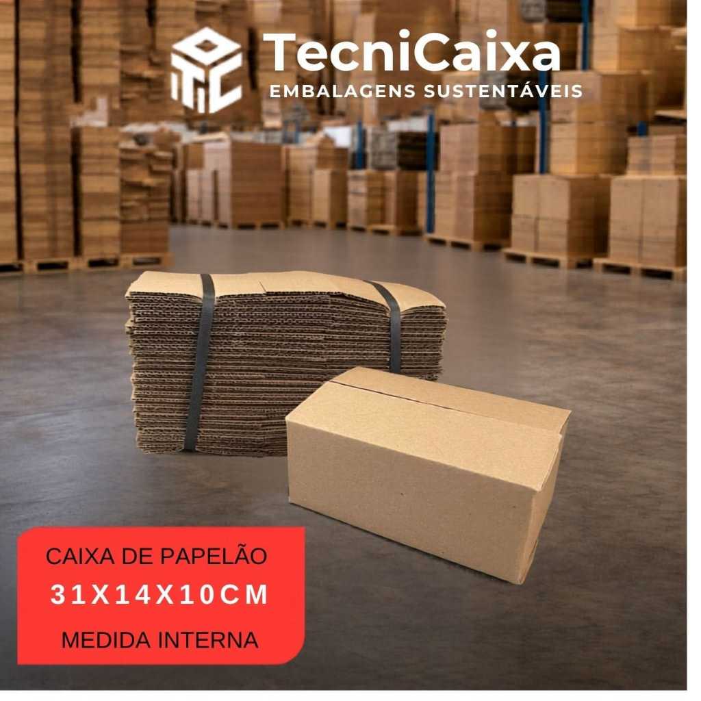 Kit 25 Caixas de Papelão 31x14x10cm para Mercado Livre, Shopee e E-commerce Ideal para transporte de produtos em geral