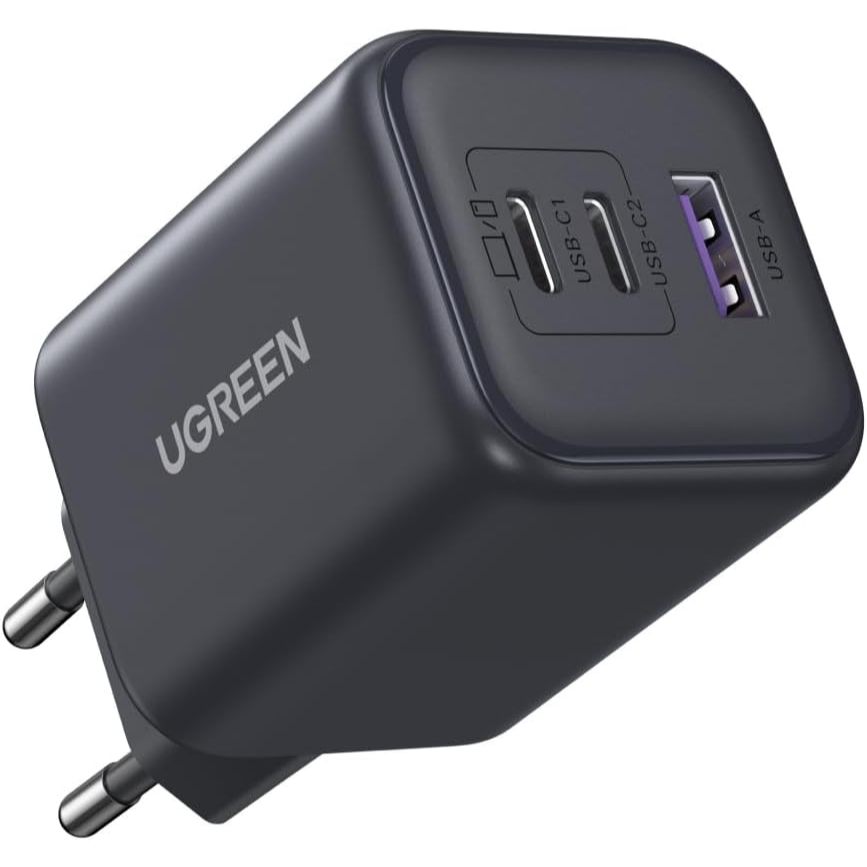 Ugreen Carregador rápido 45W GaN compatível 30W 25W 20W Super Fast Charging 2.0 