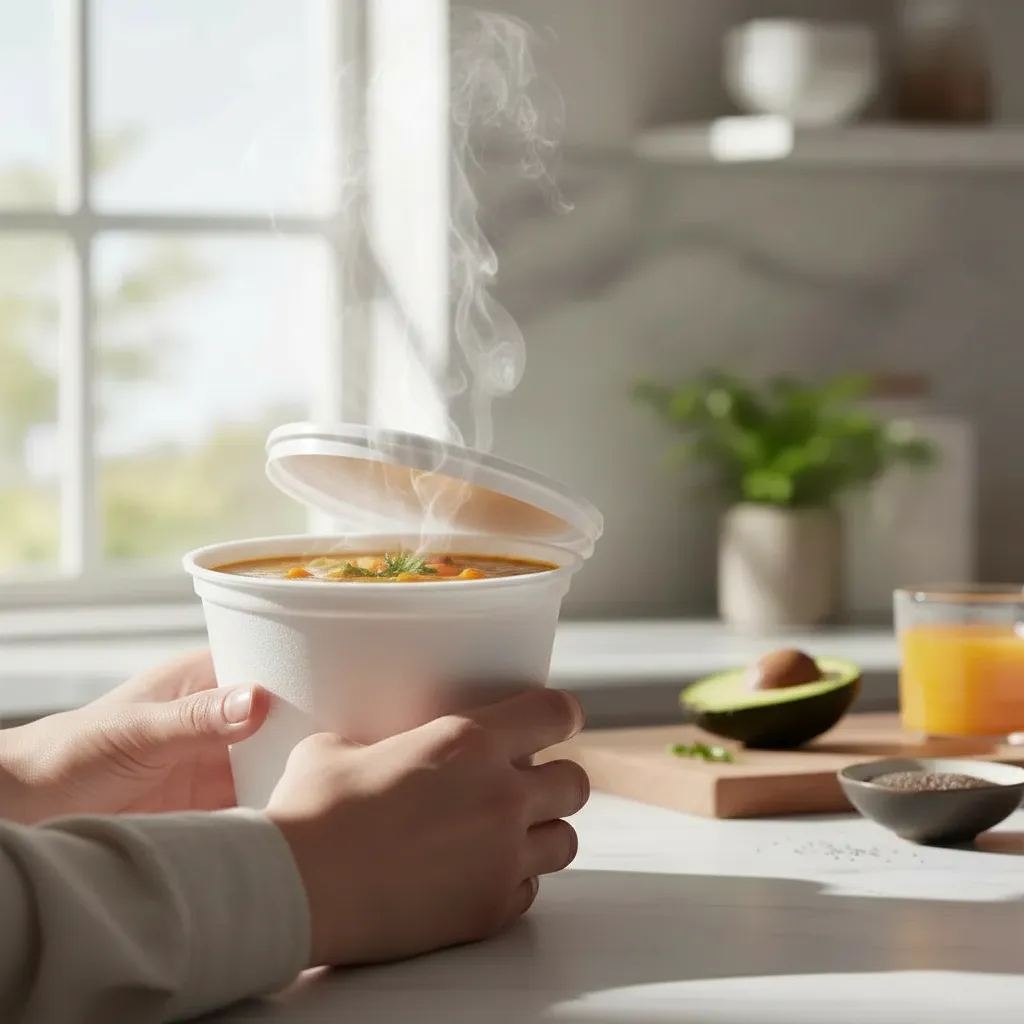 Pote térmico Descartável Isopor Caldo Sopa