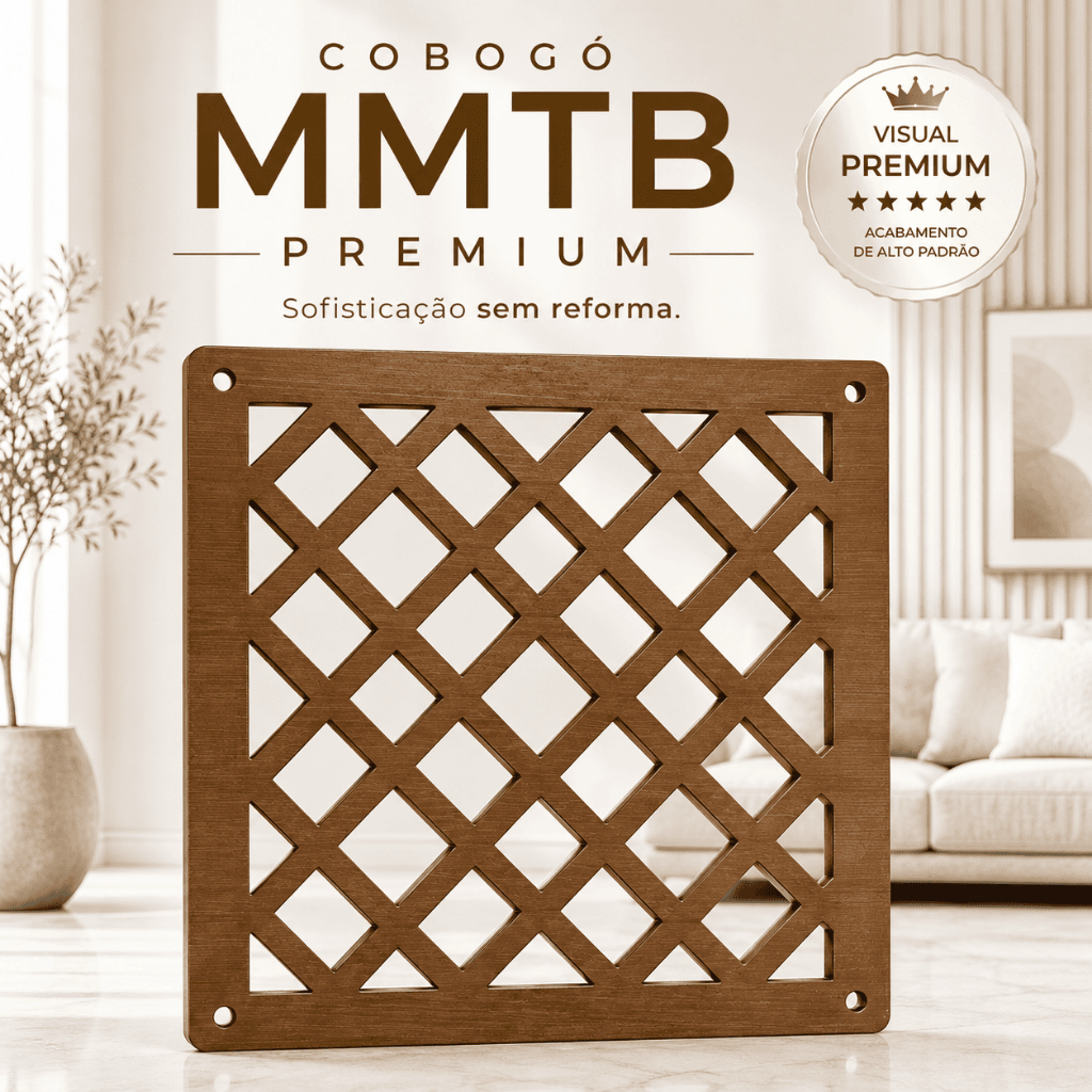 Painel Cobogó MDF Vazado Decorativo Divisor de Ambientes Parede Cabeceira Moderna Modelo Nova Iorque