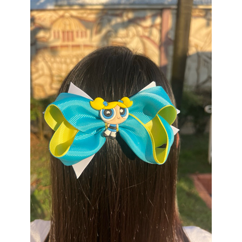 Laço Boutique Meninas Superpoderosas no Bico de Pato | Acessório Infantil Artesanal | Florzinha, Lindinha e Docinho