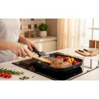 frigideira grill 24cm, frigideira antiaderente, frigideira stone, frigideira quadrada, frigideira para grelhar