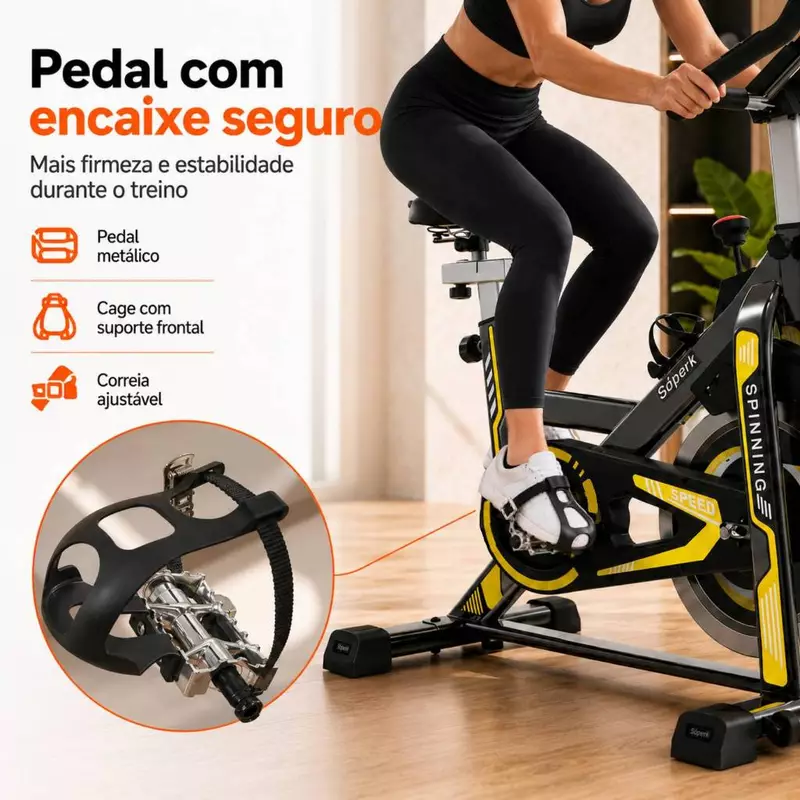 Bicicleta Spinning Profissional Ergométrica Silenciosa Indoor Solperk — foto 4