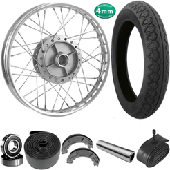 Roda Traseira Completa Biz 100/125 4mm Alinhada Montada
