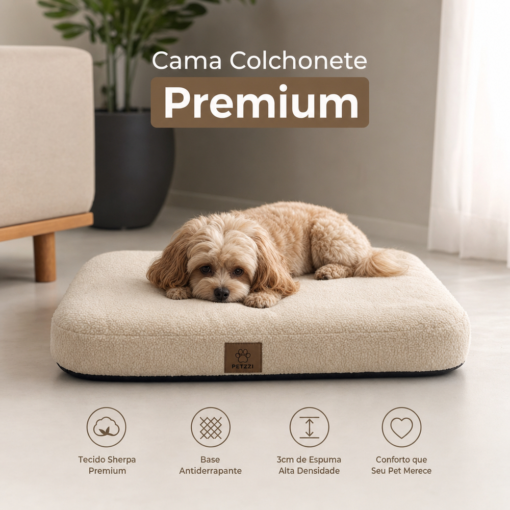 Cama Pet Nuvem Inverno Gigante Redonda 60x60cm