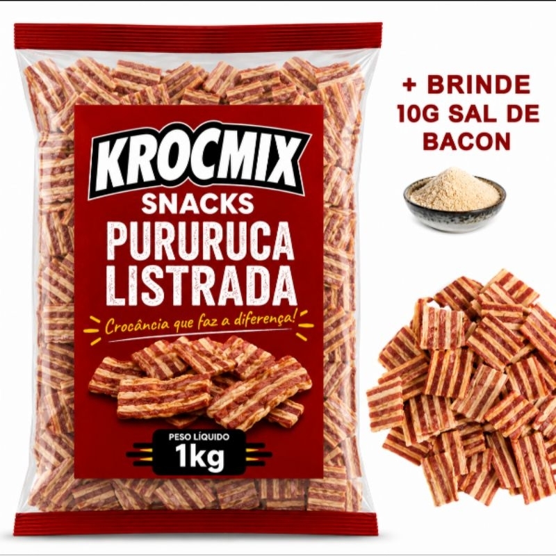 Pururuca Listrada Para Fritar   Pellet De Trigo Com Oleo Ou Microondas ALTA QUALIDADE