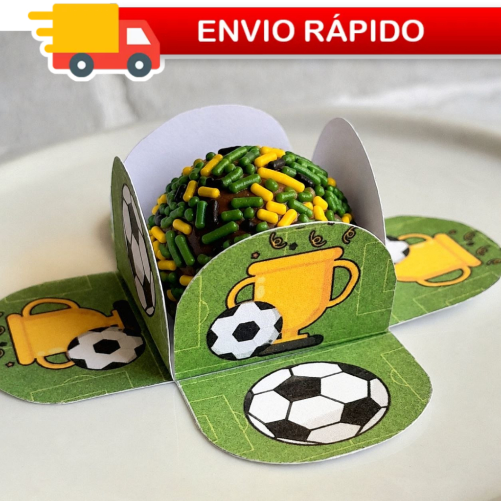 Forminha para Doces Futebol Personalizada Porta Brigadeiro Futebol Aniversário Infantil festa Futebol Lembrancinha