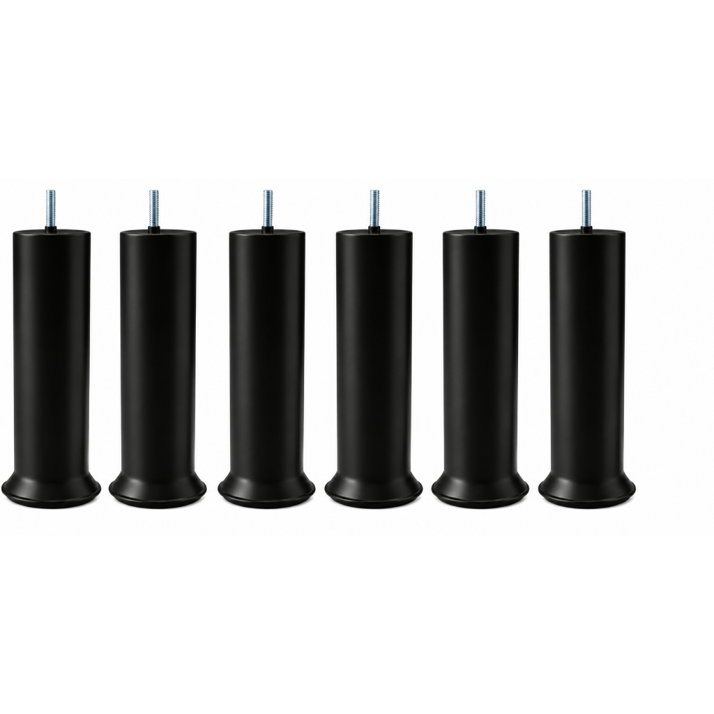 Kit Com 6 Pezao Alto Para Cama Box Compativel a Todos Modelos  com Altura 18cm