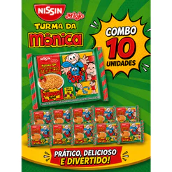 COMBOS MIOJO TURMA DA MONICA SUAVE TOMATE 85 GR Nissin