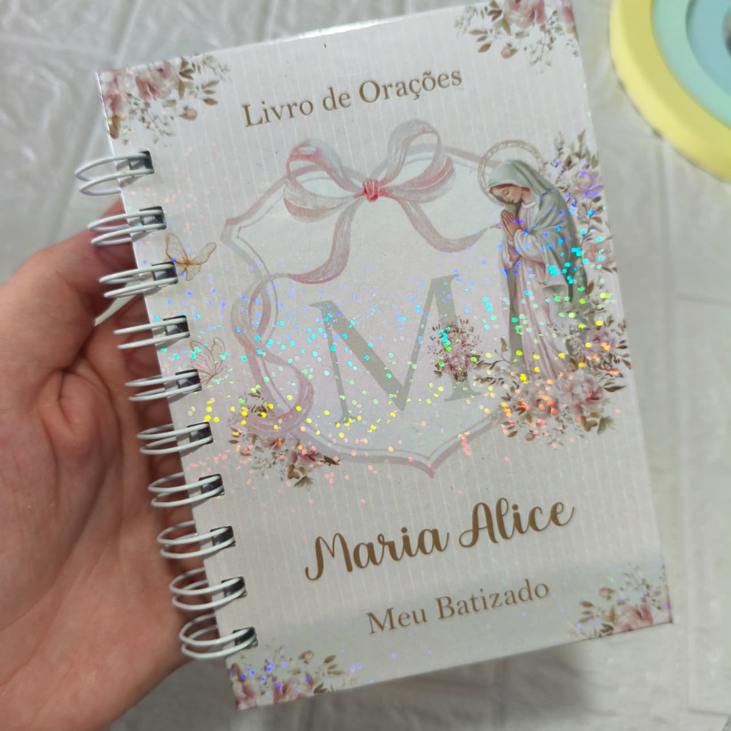 Livrinho de Orações Batismo, Primeira eucaristia, Crisma, Tamanho A6 (11x15) Lembrancinha personalizada com  nome