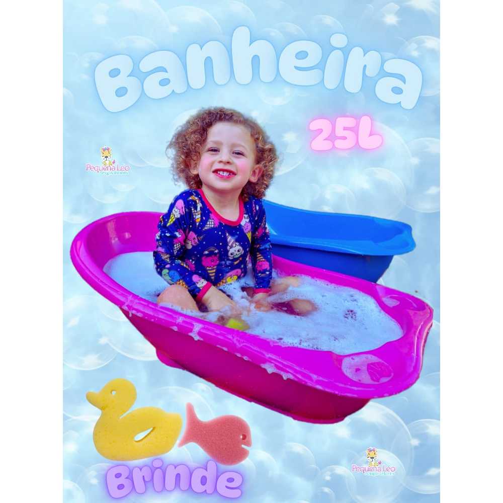 Banheira de bebe 25L GRANDE Resistente Infantil Menina Menino Design Anatômico