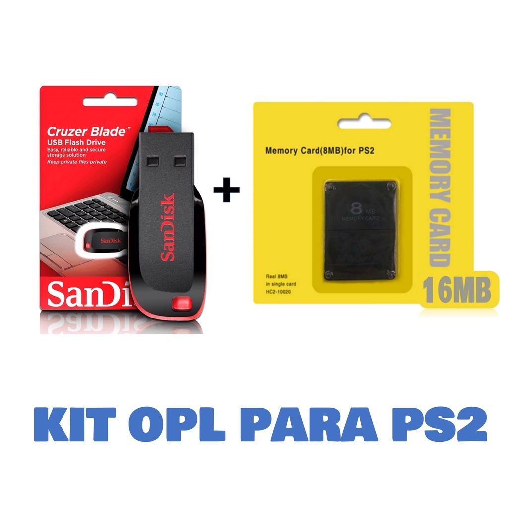 PS2 OPL KIT31 JOGOS PENDRIVE 16GB +MEMORY CARD PRONTO PRA JOGAR LISTA NA IMAGEM