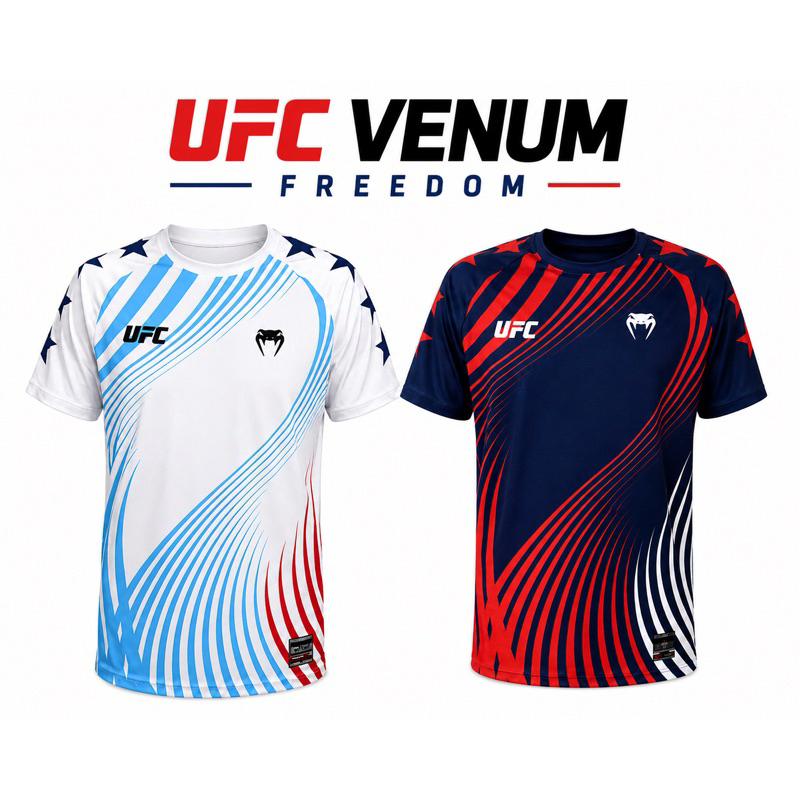 Camisa Tshirt  entrada ring oficial VENUM UFC 250 FREEDOM CASA BRANCA walkout DRY TECH MMA