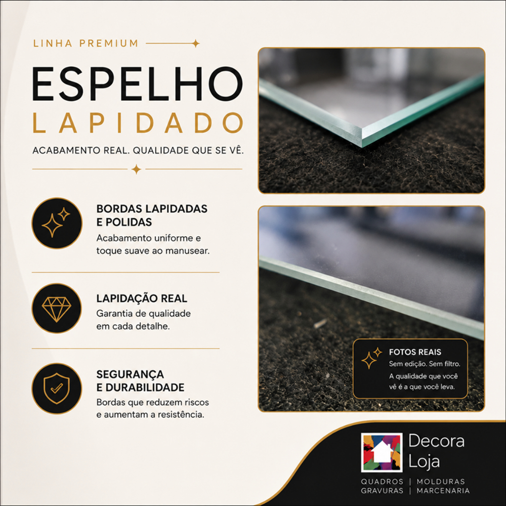 Espelho Quadrado Jateado com 3 TONS DE LED e Botão Touch Screen, FONTE SLIN, Camarim, decoração · foto 2