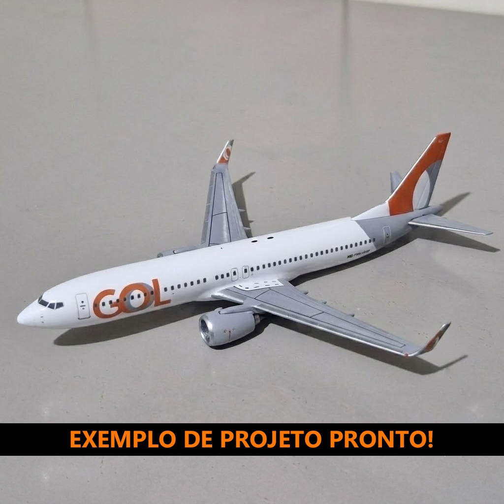 Avião Boeing 737 Miniatura Maquete Para Personalizar Plastimodelismo Gol Linhas Aereas Presente Decoração