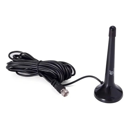 Antena Sinal Digital Interna Amplificada HD Portátil Cabo 5 Metros SuStore