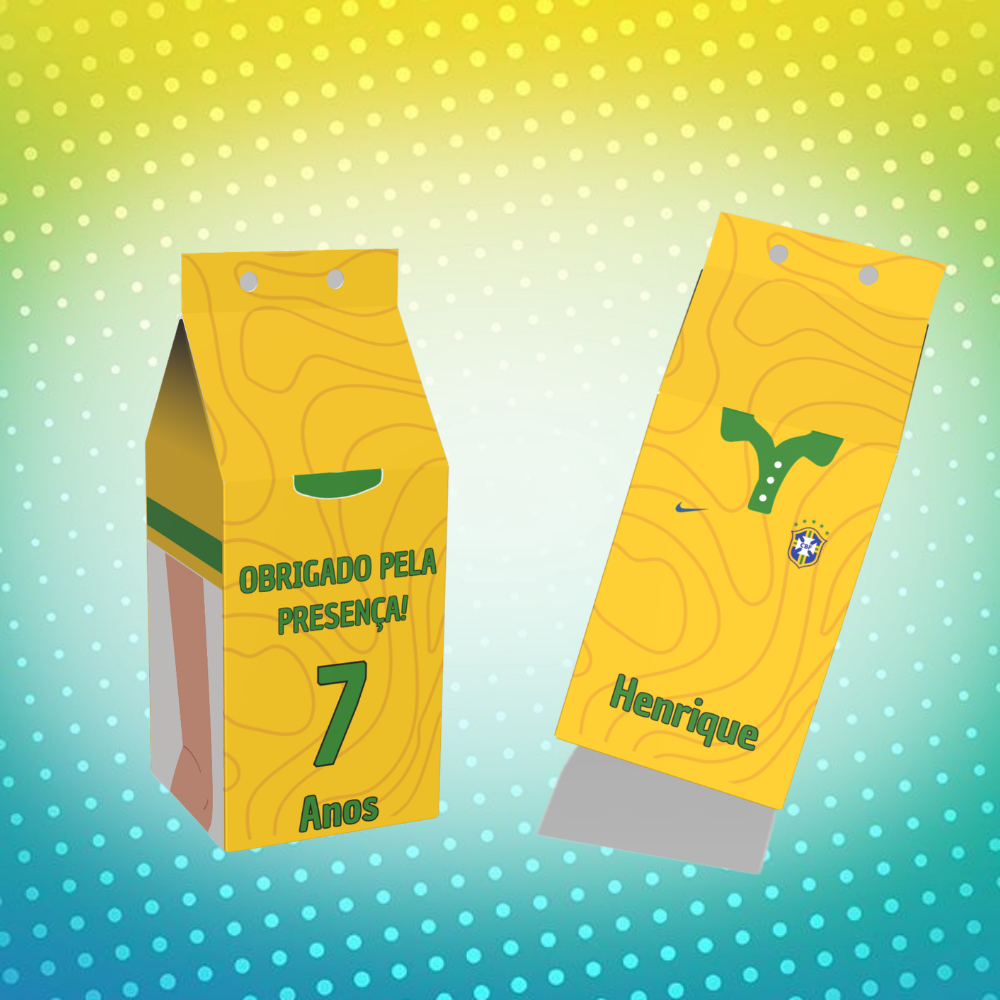 Caixinha MILK SURPERSA Lembrancinha Sacolinha Personalizada Brasil