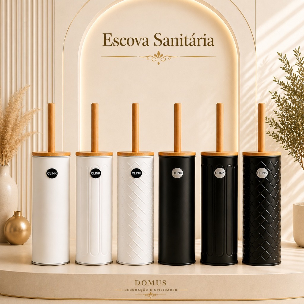 Limpeza  Sanitária Escova Higienização Vaso Em Aço Inox C/ Suporte