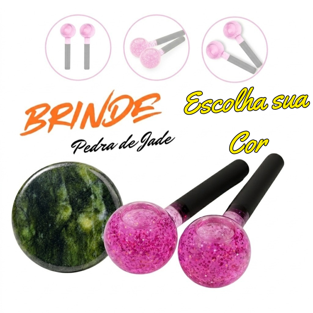 Par esfera de vidro para cromoterapia Com Pedra Gua sha Jade verde