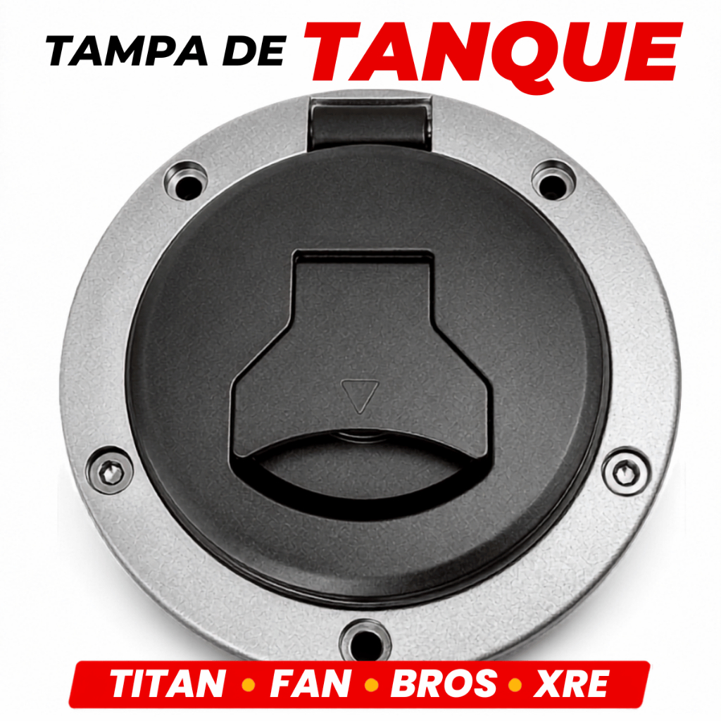 Tampa Tanque Combustível Moto Titan 160 Fan 160 Bros 160 XRE 190 XRE 300 Com 2 Chaves