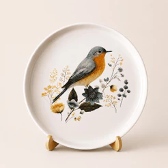 Prato de Sobremesa ou Parede em Cerâmica Porto Brasil - Mesa Posta Elegante Decorativo
