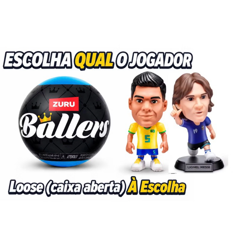 Mini Boneco Cabeçudo Ballers Copa do Mundo FIFA 2026 - Loose ( Aberto) – Zuru / Candide Original