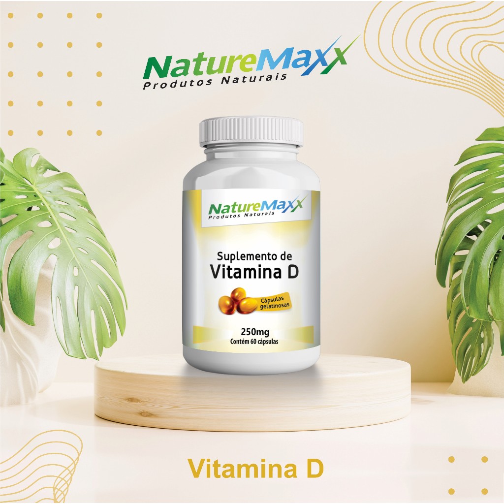Vitamina D ÓleoCaps Softgel 250mg 60 Cápsulas - Suplemento Alimentar Natural