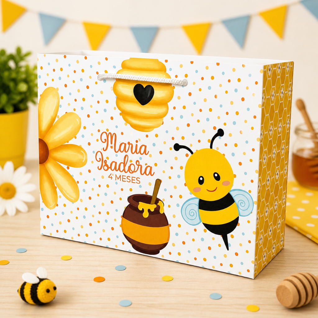 Sacolinhas Abelhinhas Personalizadas Lembrancinhas Festa Aniversario Decoracao Infantil