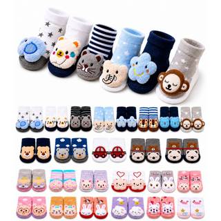 kit 3/4/5 pares meias infantil 3D com chocalho antiderrapante bebe menino menina bichinho