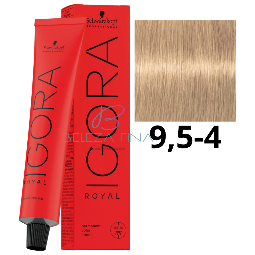 Coloração Schwarzkopf Igora Royal Tintura 9,5-4 60g LOURO PASTEL BEGE