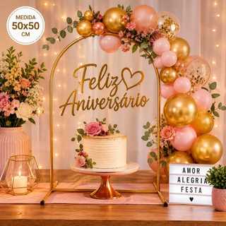 Mini Arco Romano p/ Decoração de Bexiga ou Capa p/ Aniversário, Casamento, Chá de bebê moderno