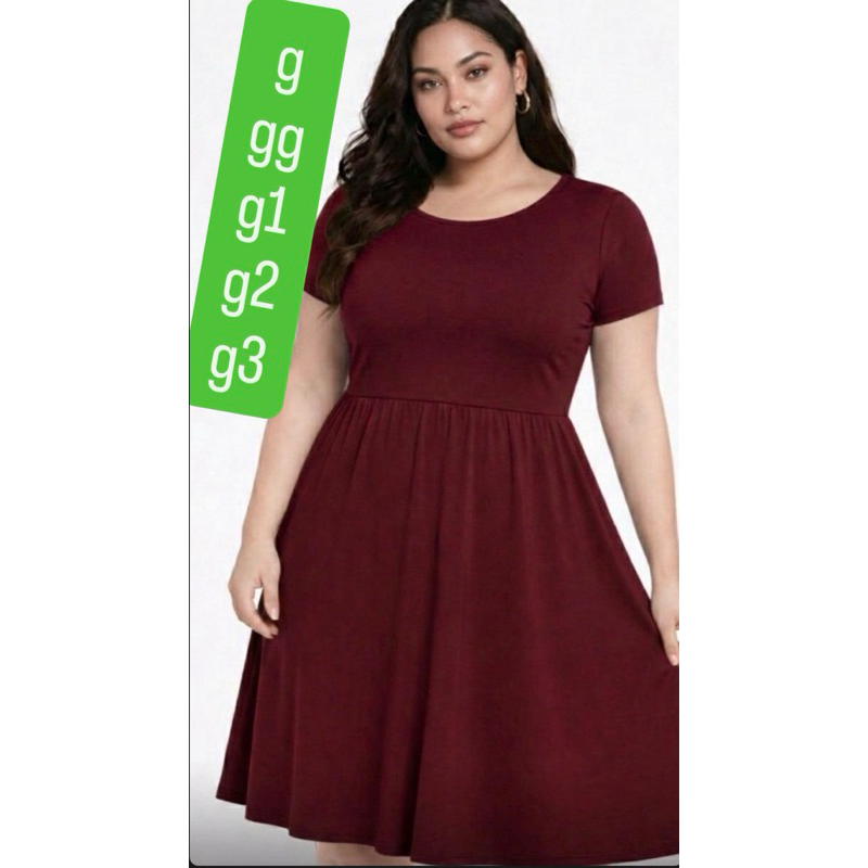 vestido sem faixa manga  curta rodado grande gode tecido G GG G1 G2