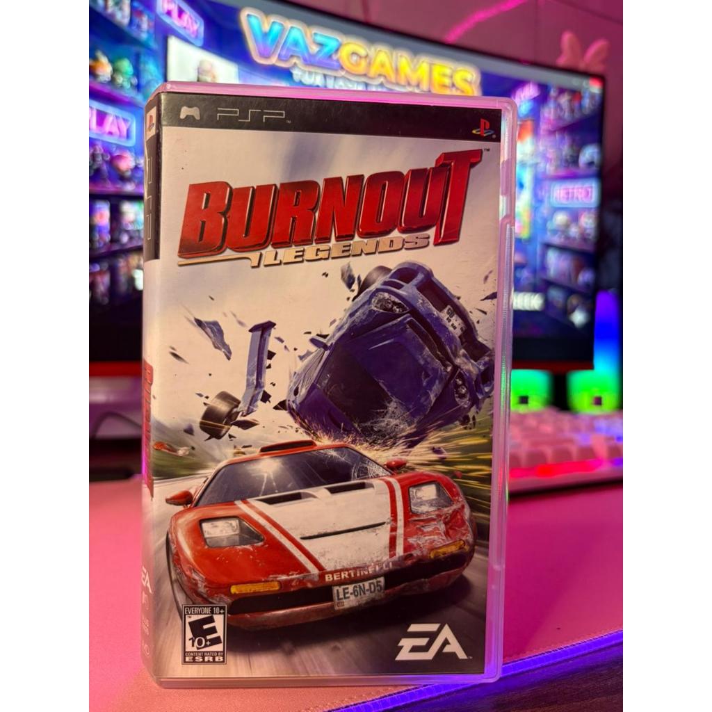 Jogo Burnout Legends PSP Original Americano Greatest Hits Completo