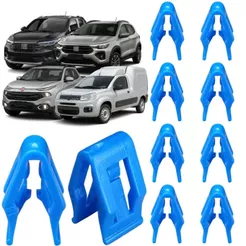 Kit 10 Grampo Presilha do Painel Console Para Fiat Fiorino Strada Toro Pulse 2021/2023 Todos