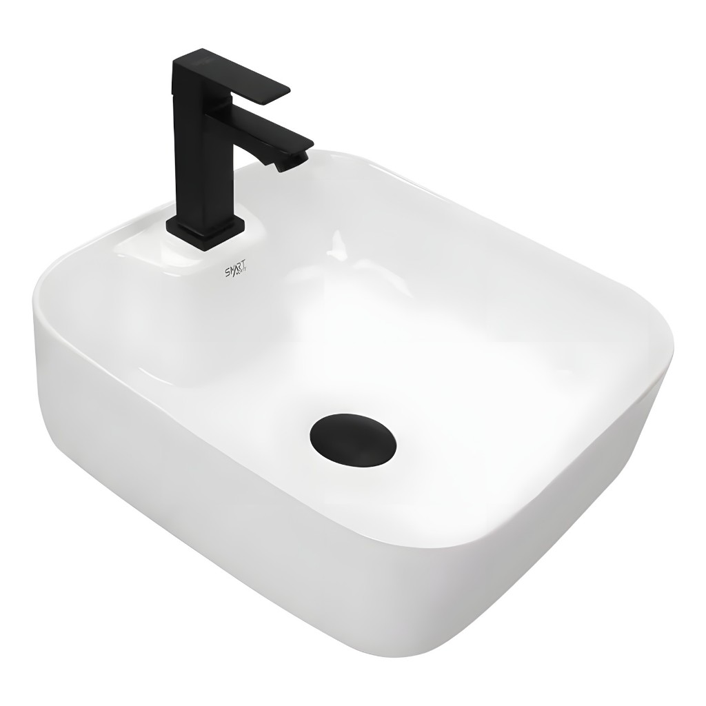 Cuba De Cerâmica Para Banheiro Lavabo Sobrepor 40 x 40 x 14 cm