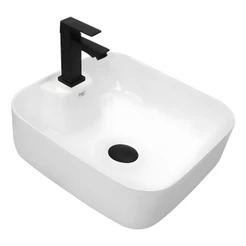 Cuba De Cerâmica Para Banheiro Lavabo Sobrepor 40 x 40 x 14 cm