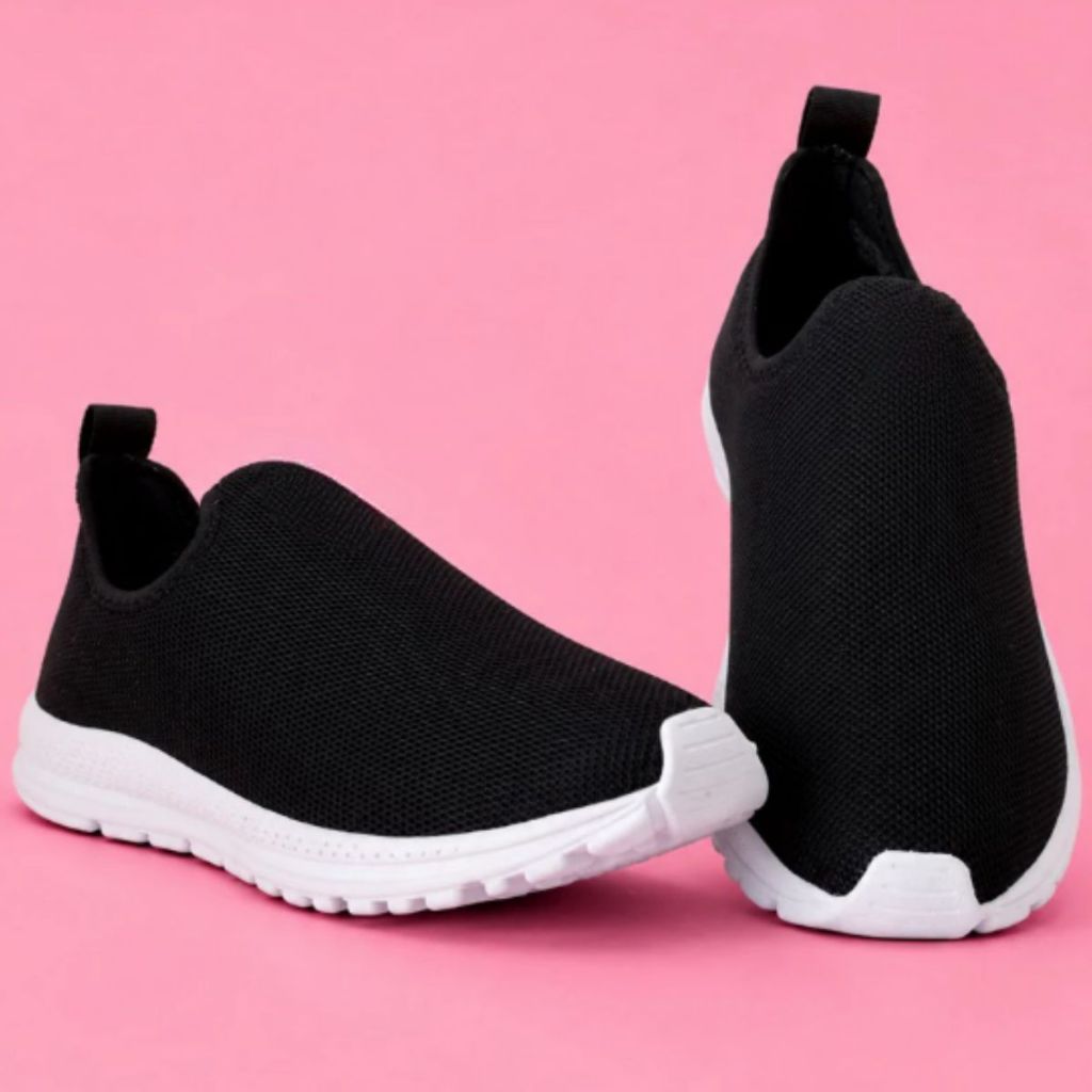 Slip on Tênis Meia Feminino Casual confortável Botinha Ortopédico Esportiva Academia Ginastica