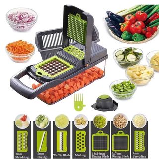 Fatiador Profissional Multifuncional De Aço Inoxidável 16 Em 1 Para Vegetais/Frutas/Legum…