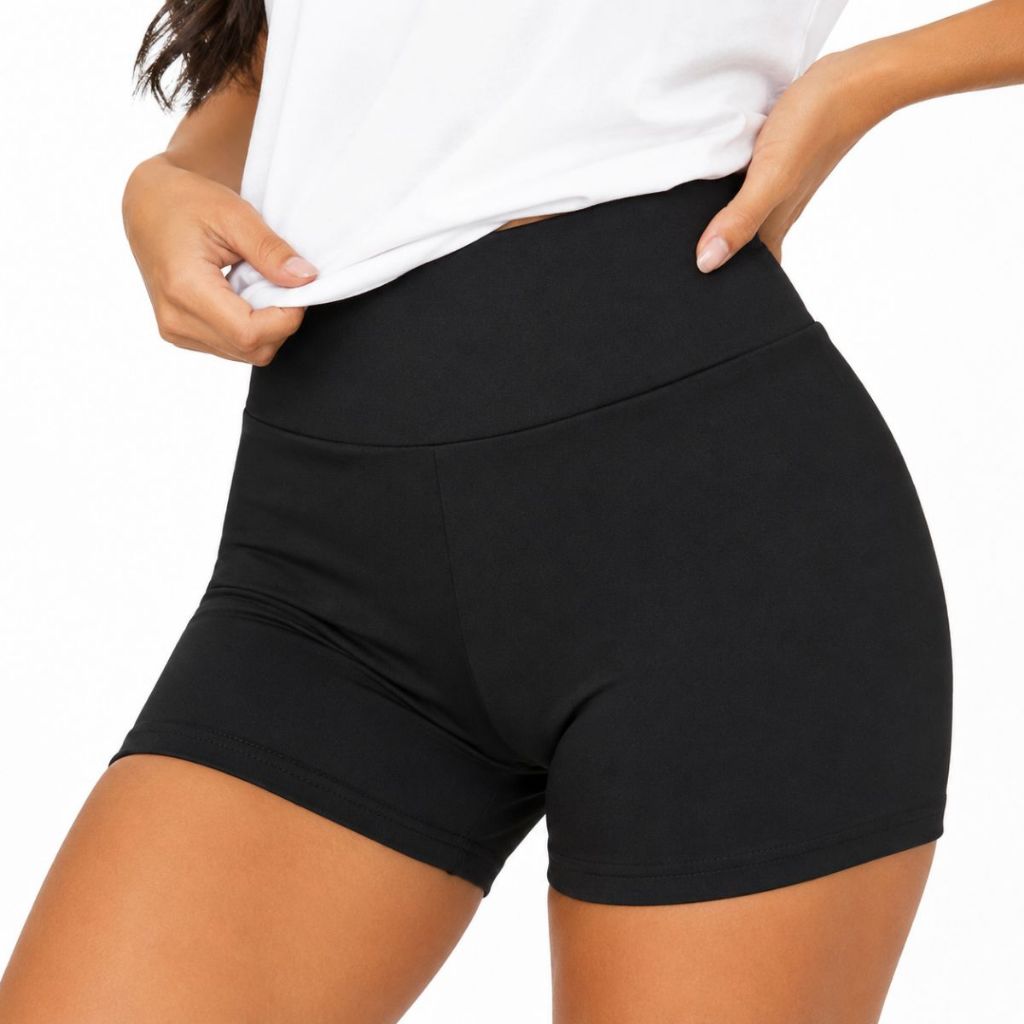 Bermuda tecido grossa  Feminina Fitness Ginástica Ciclista Academia Suplex Caminhada