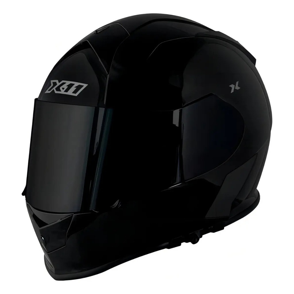 Capacete All Black X11 Preto Fosco Revo Pro EDITION Com Óculos Solar + Viseira Fumê