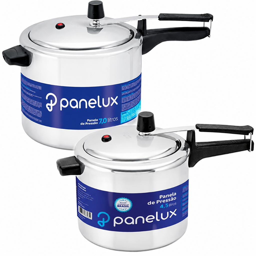 Kit de Panelas de Pressão 4,5 e 7 Lts Panelux Classic Polida