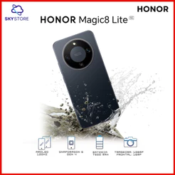 Honor Magic 8 Lite 5G, Versão Global 512GB /8GB RAM, Processador Snapdragon Snapdragon 6 Gen 4, Bateria 7500mAH