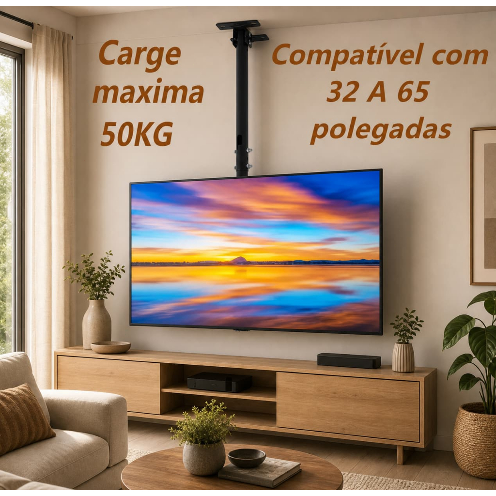 Suporte Articulado Tv, Suporte de Tv para Parede Braço Duplo 32 a 65 Polegadas Carge maxima 50KG