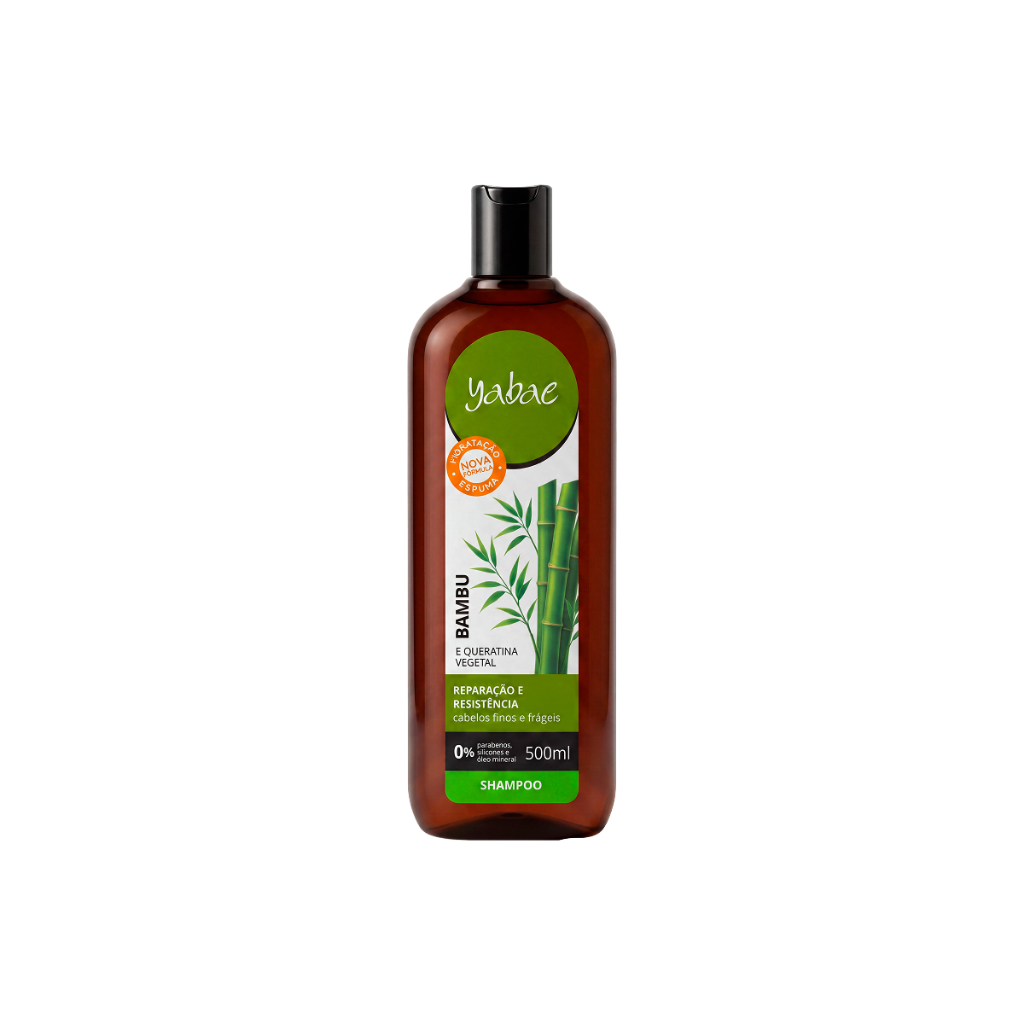 Shampoo Bambu e Queratina Yabae | Opção de 500ml e 300ml