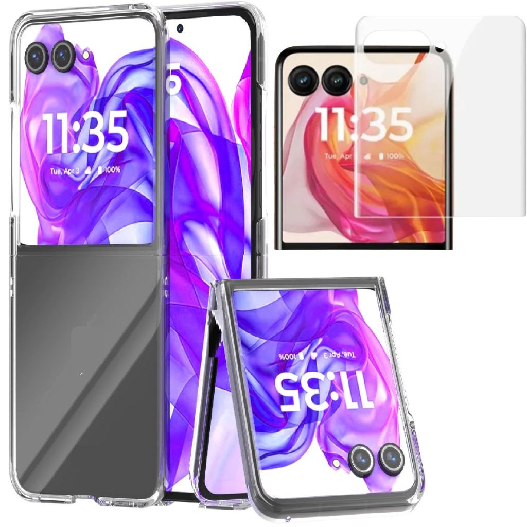 Capinha Capa Para Motorola Razr 40 Ultra 50 Ultra 60 Ultra 70 Ultra Película Cas
